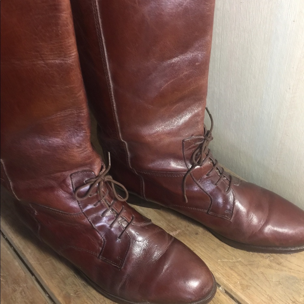 Marc Alpert brown leather riding boots - Picture 2 of 8